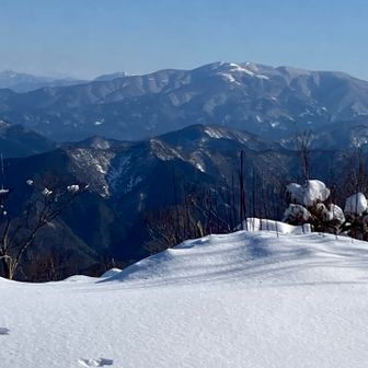 動物の足跡とちょこっとだけの荒島岳