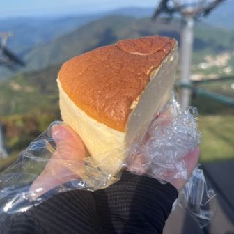 おやつはチーズケーキ😋😋美味しい😋