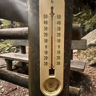 6時前18℃！
水分も…張り切って多めに持って来た💧
足りなくて困るよりましかな😅