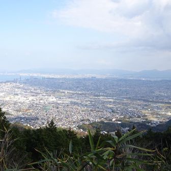 いいお天気です。海と街が見渡せていい感じ。