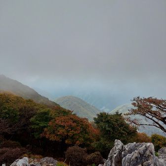 山頂からの景色が観れず残念
