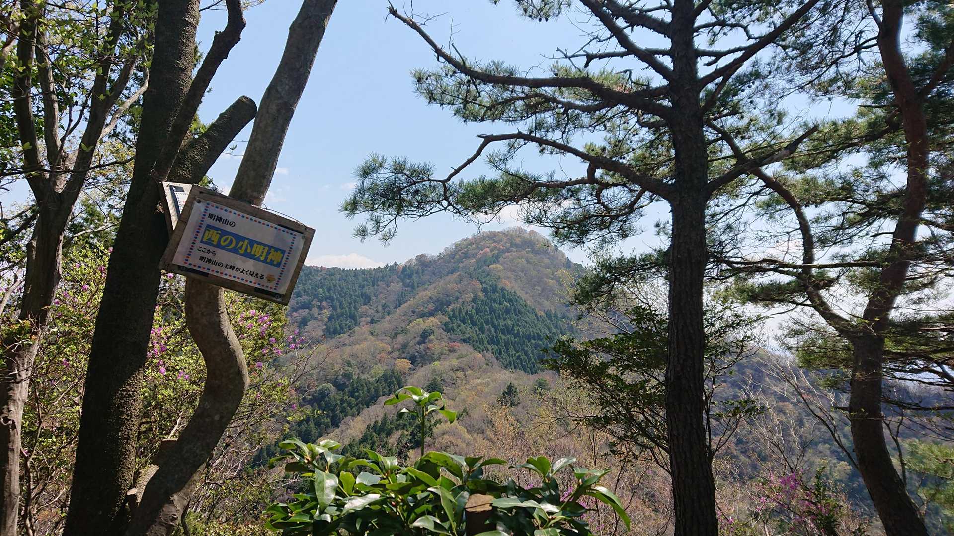 西の小明神から明神山を望む