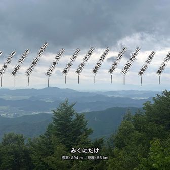 雨上がり、鈴鹿から霊仙まで見えます