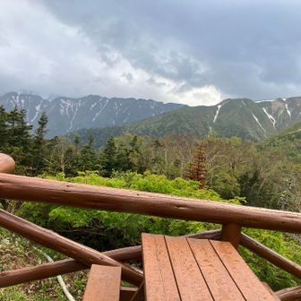 槍穂も雲の中🌧️明日の御来光は大丈夫かな