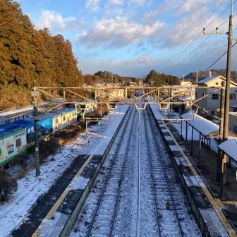 降りて衝撃
こんなに雪が