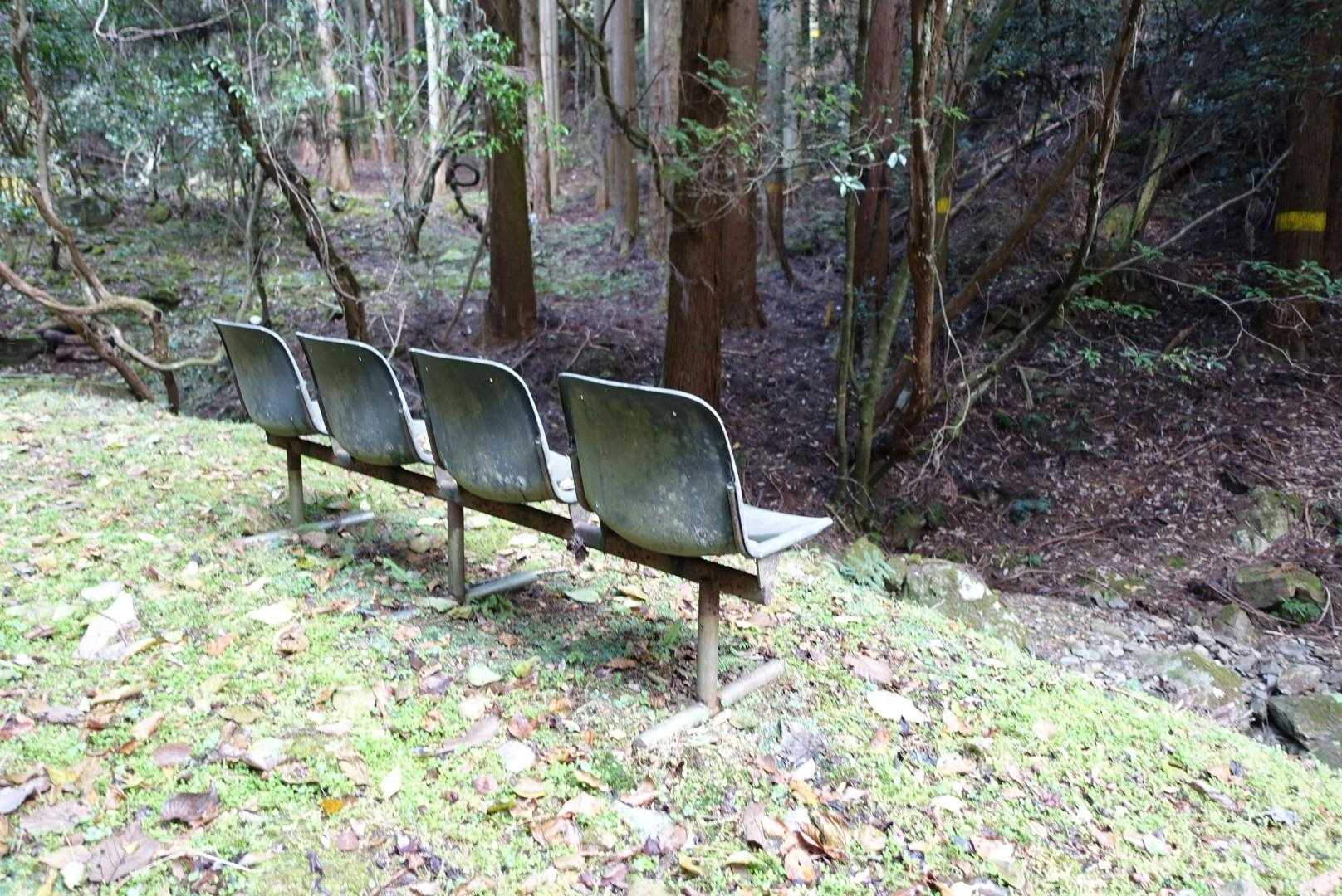 シュールなベンチ😅