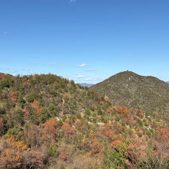 右が仏平山左に北峰