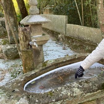 分厚く凍ってます