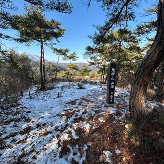 山頂の広場の様子
やはり、昨年に比べて雪が少なく、ベンチなども雪に埋まっておらず、普通に使える。