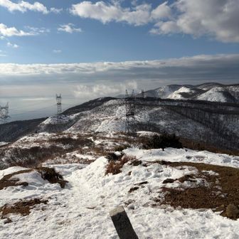 今から向かう寒風への縦走路