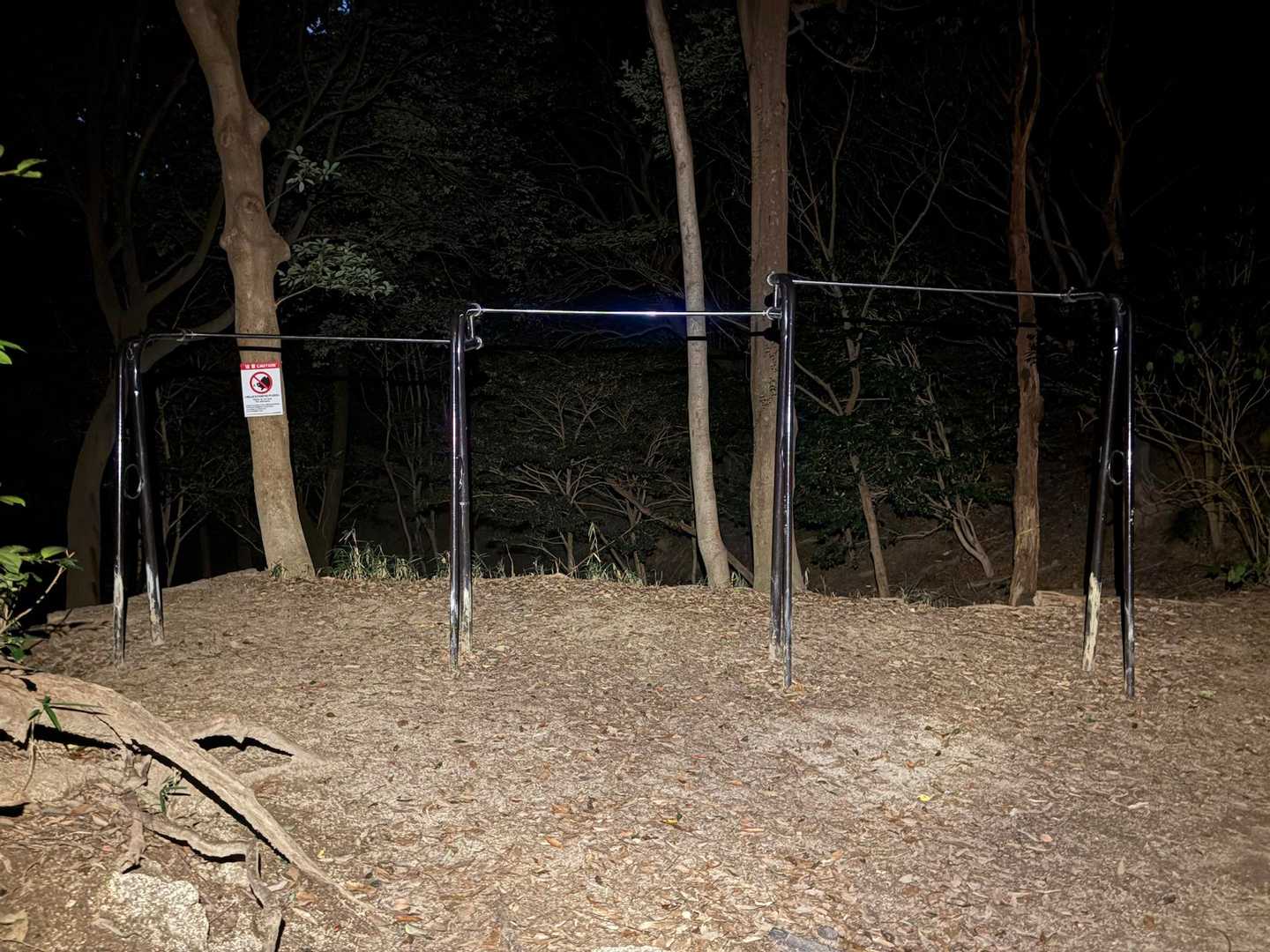 YAMAPの若いお友達の方が、ここで懸垂をしてた。懸垂何回できるかな。
