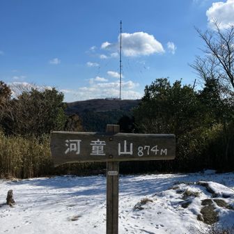 河童山から。羽金山がよく見える。