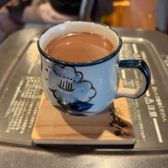 根石岳山荘でホットココア♡