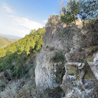天狗岩をこちらから観るとこんなん。