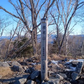 登頂。
山頂には積雪ありませんでしたが・・・。
