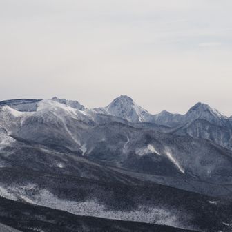 南八ヶ岳も綺麗に見える。