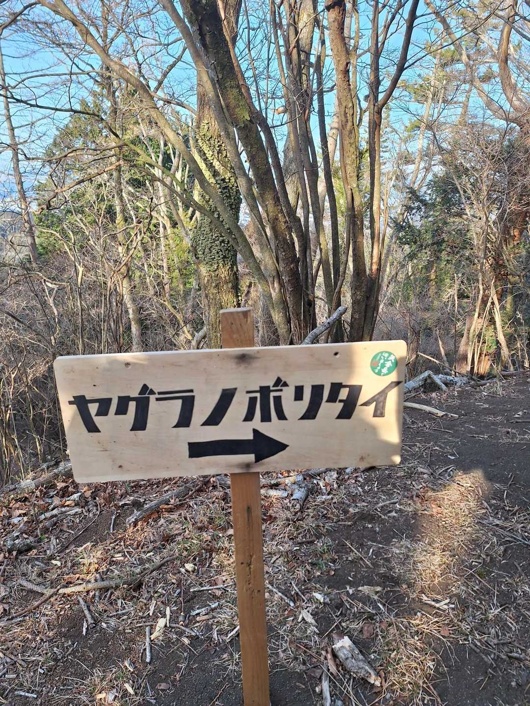 登山開始してしばらくすると案内板