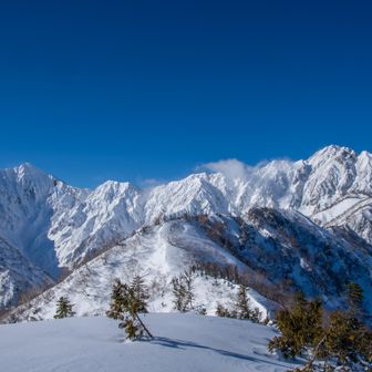 小遠見から五竜方面
さてとトレース切り開きますか。