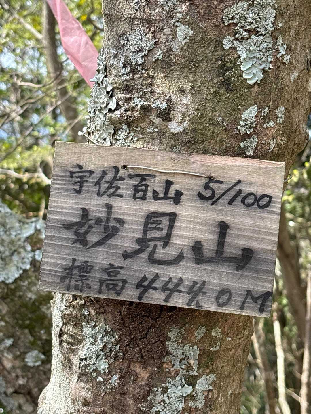 古城跡妙見山登山口-妙見山-谷山-石山-鬼落山-石山登山口 周回コースの写真