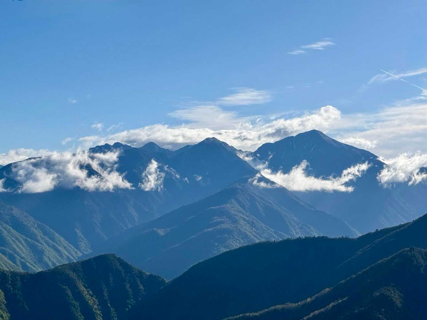 池口岳登山口-黒薙-利検沢ノ頭-池口岳 往復コースの写真