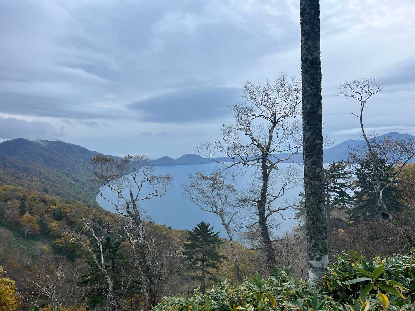 支笏湖見えてきた✨