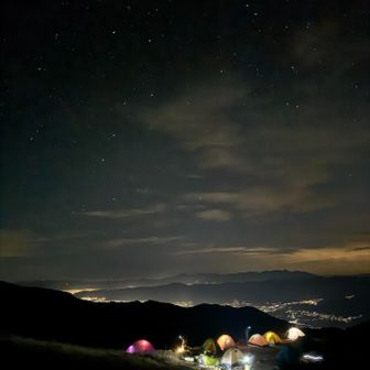 伊那の夜景と星空。最高ですね😊
