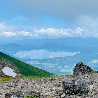 田沢湖が見えます