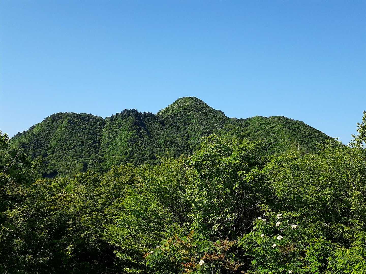 これから向かう袴腰山方面｡思ったより険しそうだ