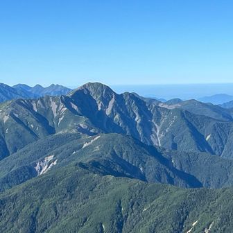 塩見岳が近い！