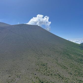 右上の角張ったところが前掛山みたい