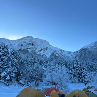 行者小屋、テントいっぱい(^^;