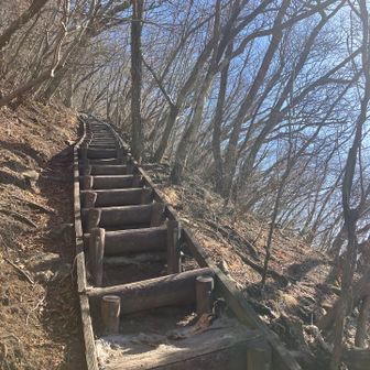 冷えた身体、熱くなってきました。この階段で一気に高度稼ぎます。