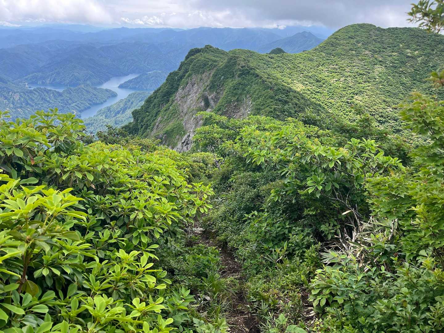 あそこ歩いてきたのかー👀
片側崖で、片側はなだらかなの、なんだか不思議ー⛰️