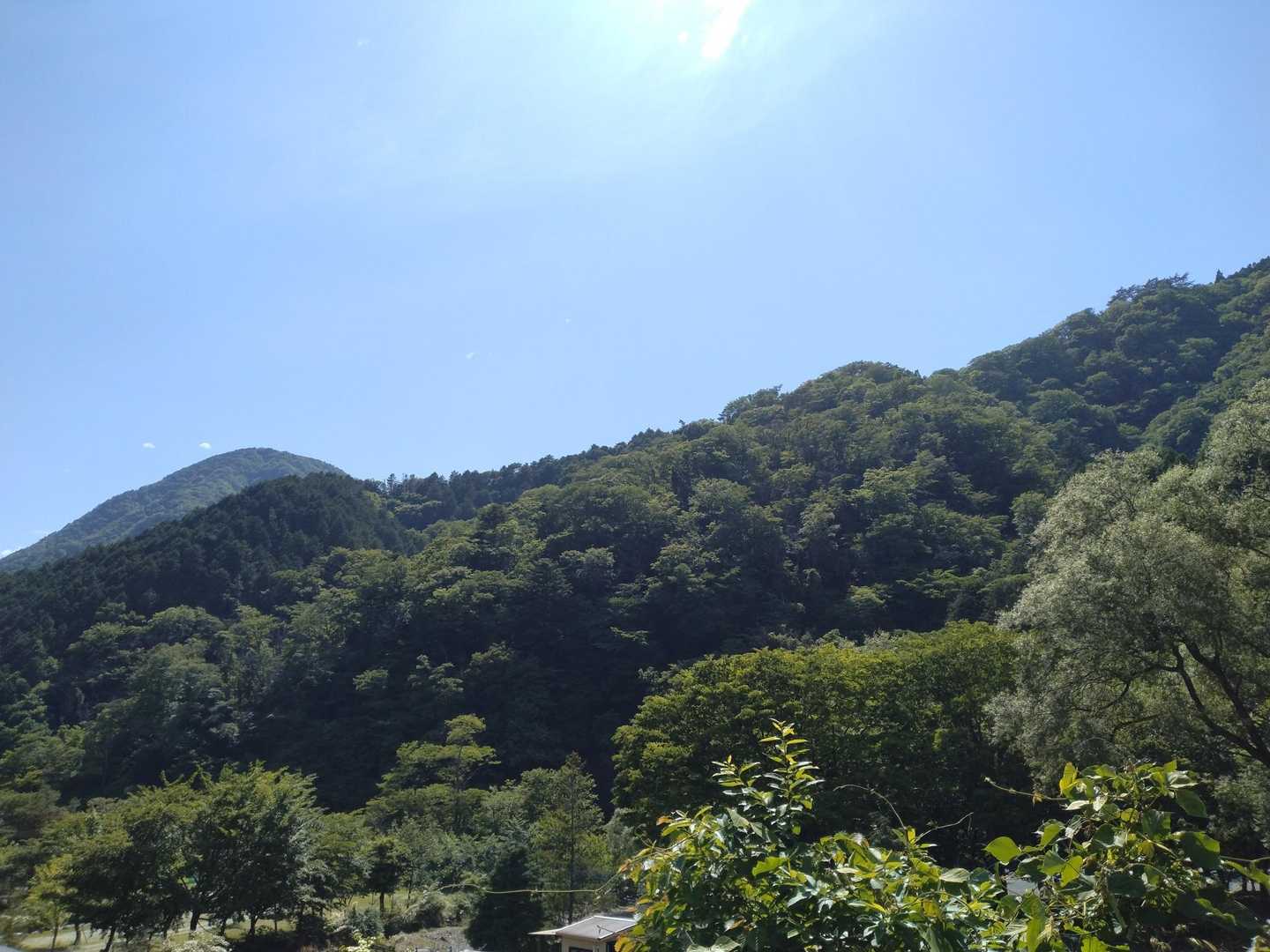 下山途中はカンカン照り、午前中は曇ってて良かった