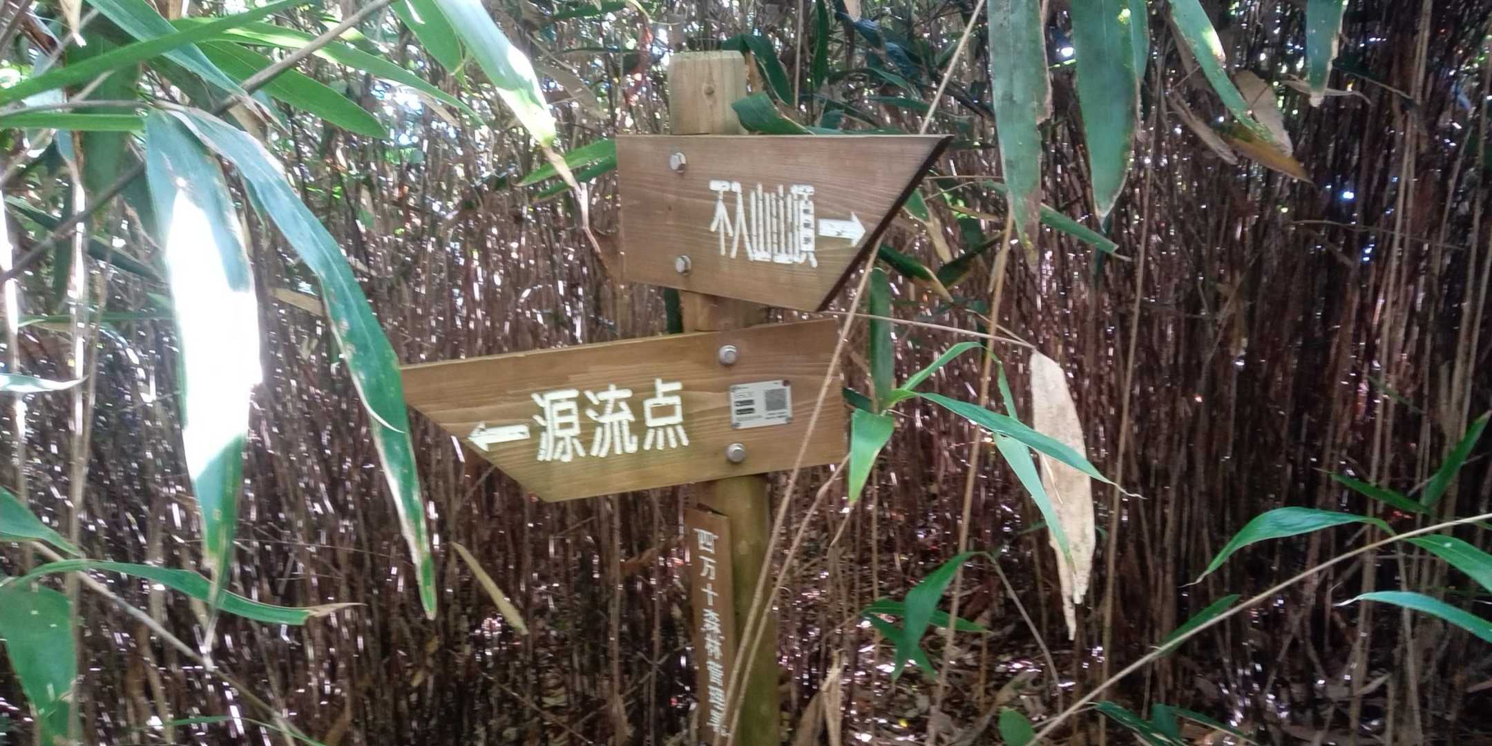 途中にある山頂への標識