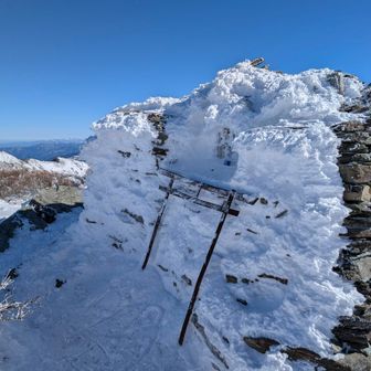 正法寺の権現様　祠も
かなり融けていました