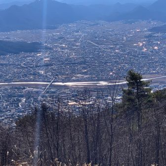 上田市街から塩田平。
