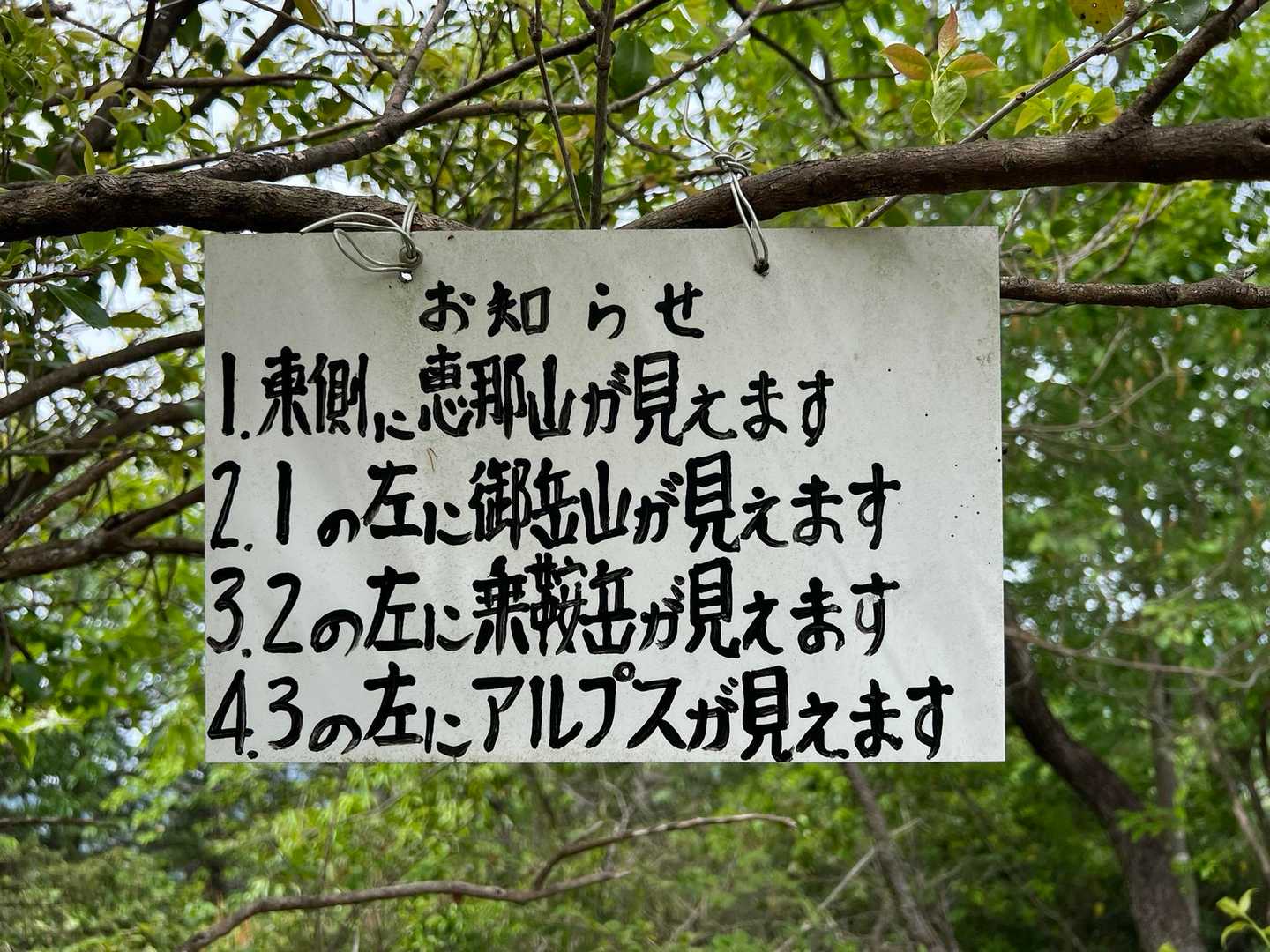 この案内板🪧に書いてあるけど
木🌲が茂っていて何も見えません😕
隙間から見ろと言う事か🤣