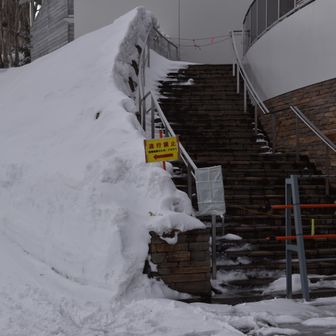 中腹駅横へは
立入禁止になっていました