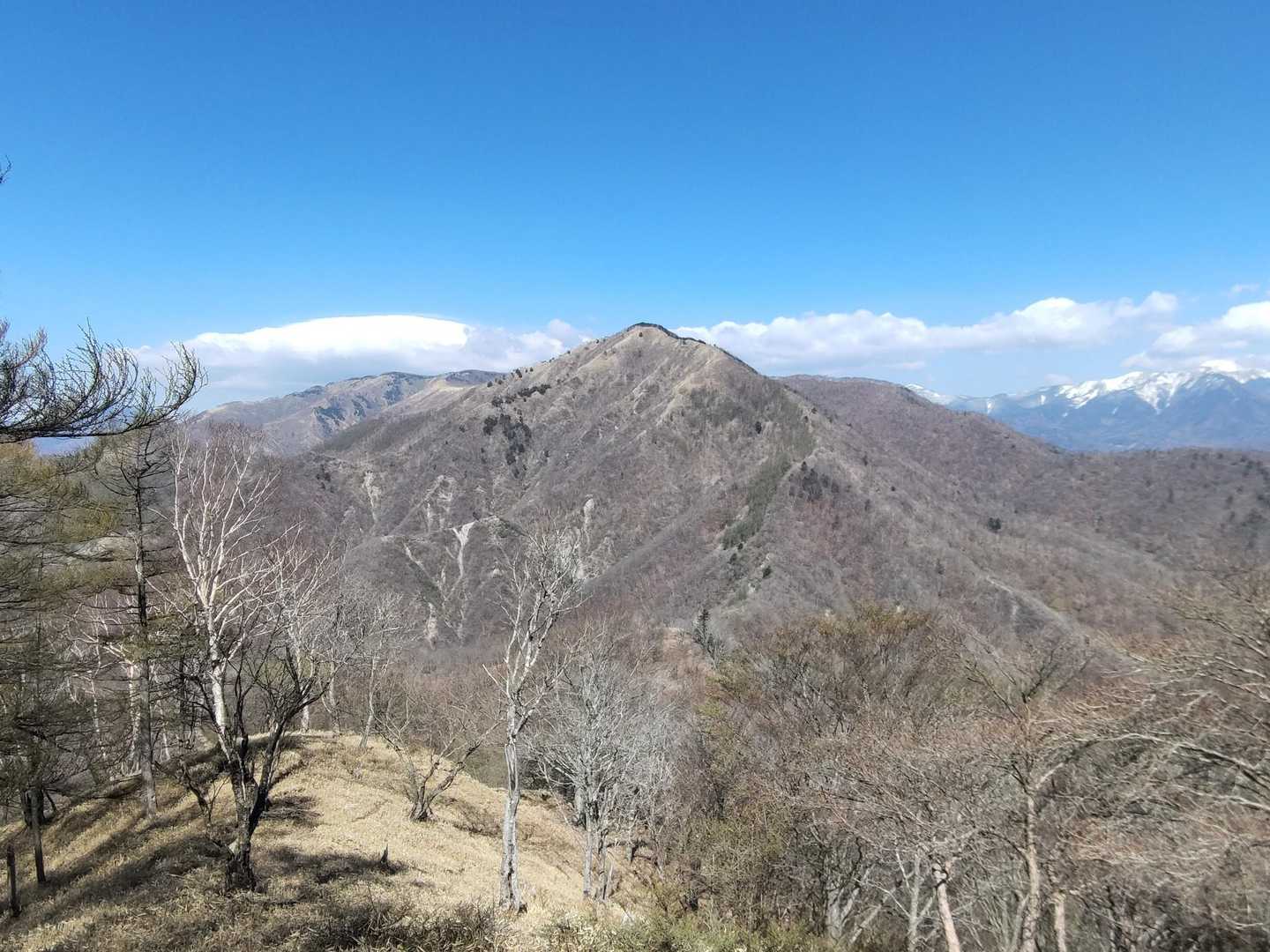 社山が見えて来ました。
風を社山が遮断してくれるよう祈りつつヨロヨロと進みます🌀