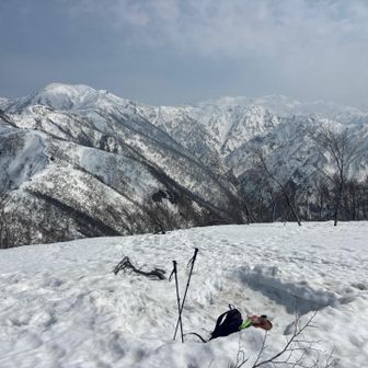 テント設置跡で休憩。
好立地。