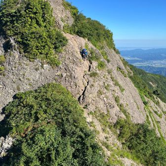 剣ヶ峰の鎖場