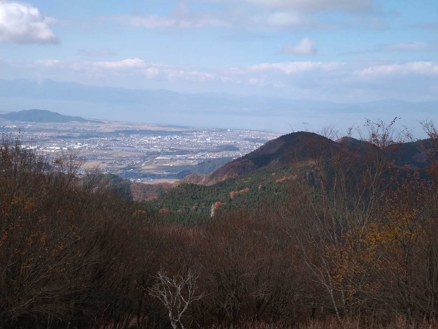 琵琶湖が見えます