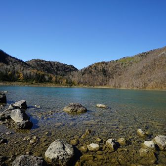 五色沼到着
