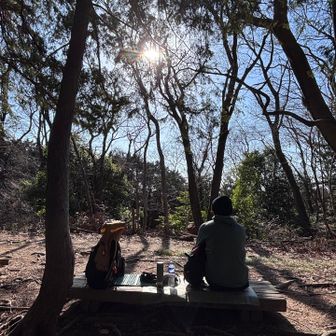 お気に入りのベンチ
物見山の休憩はいつもここで