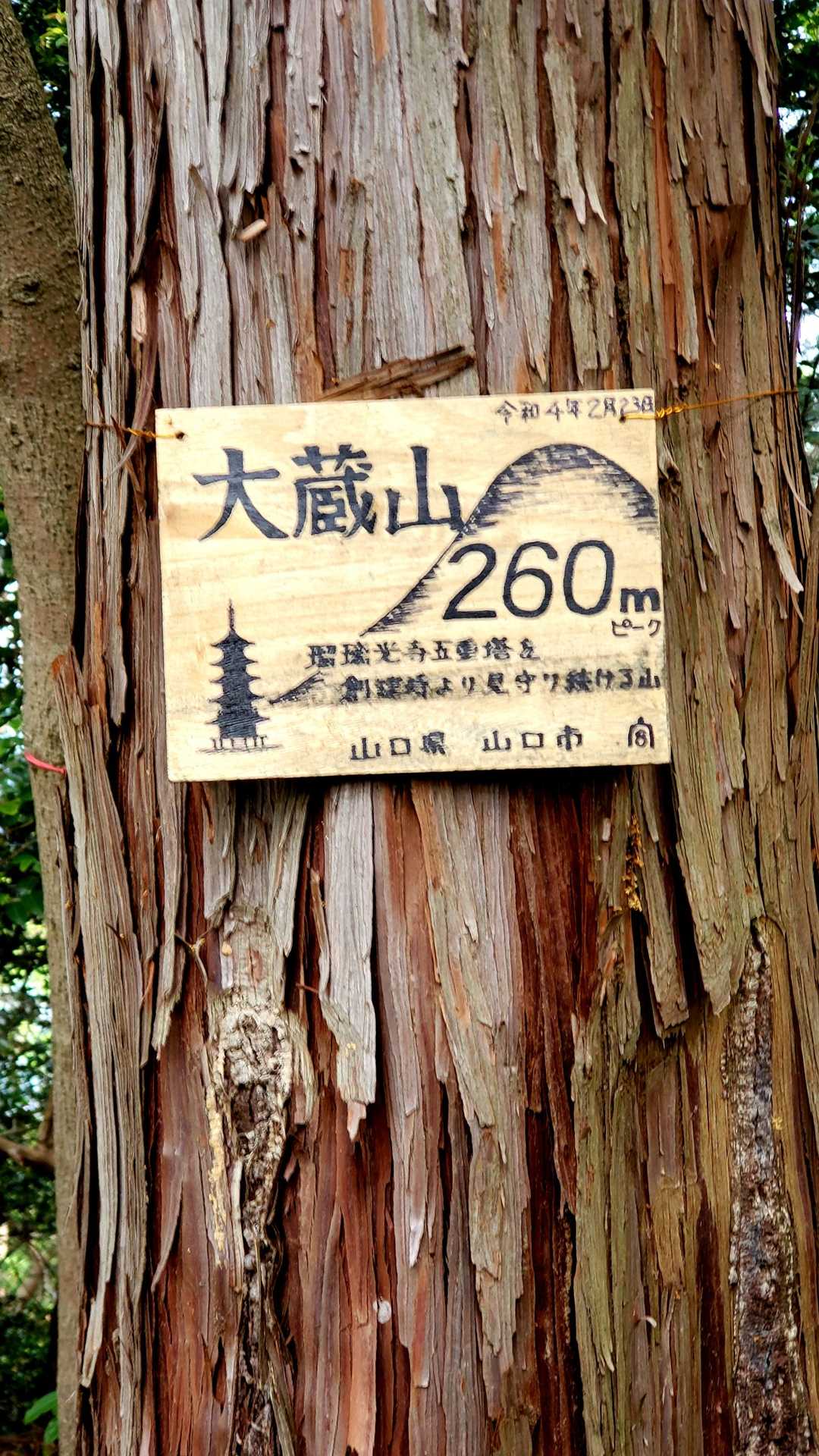 大蔵山山頂❗真新しく素敵な標識ですね🎵宮さん有り難う❗