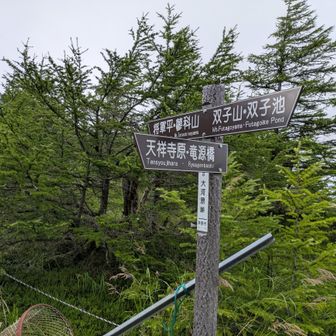 緩い坂の上って大河原峠に到着
