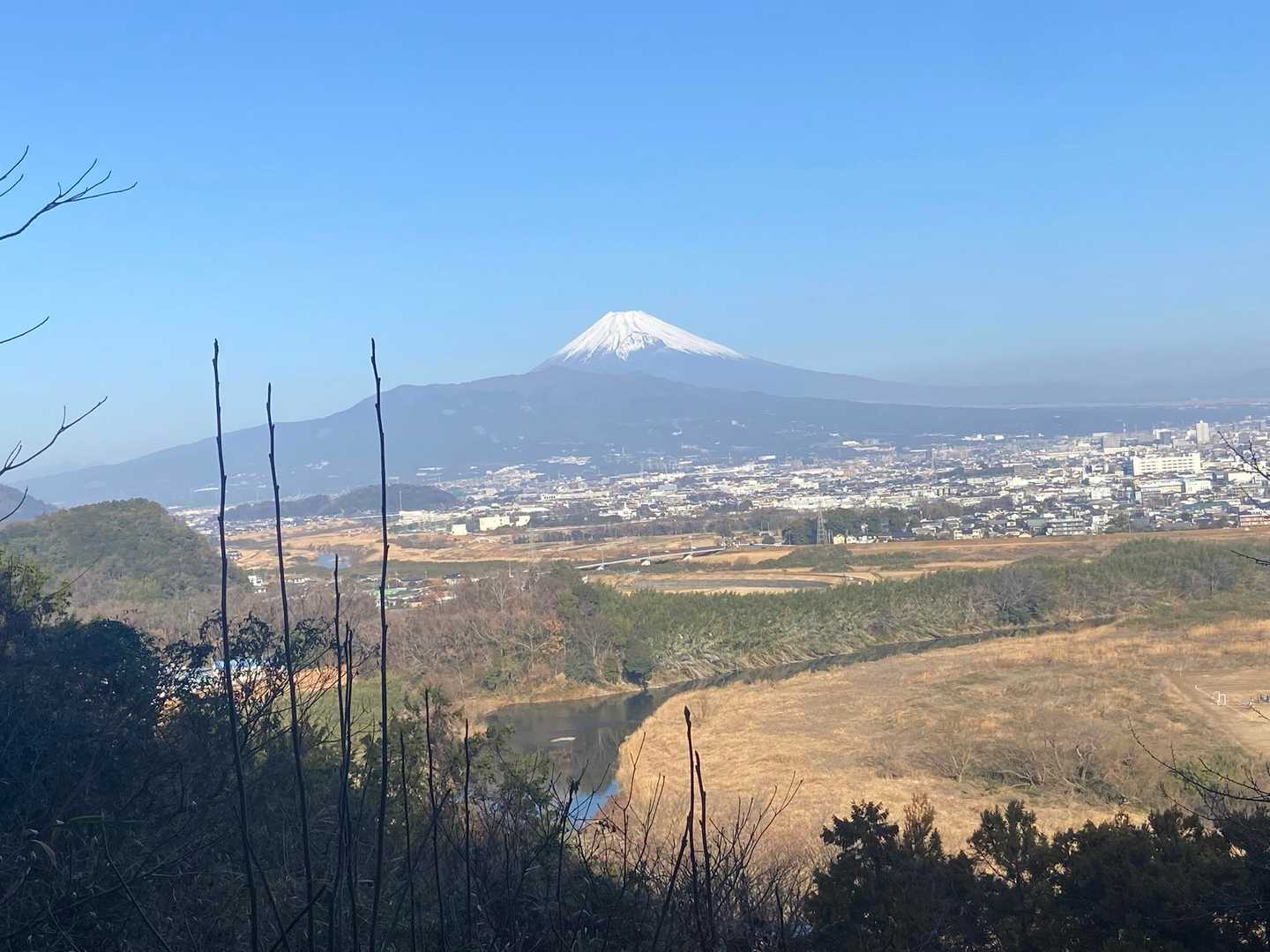 早くも富士山どーん
