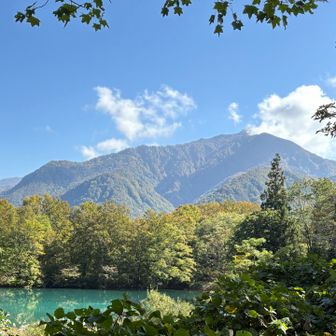 しろ池と雨飾山