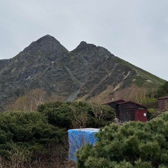 塩見小屋と塩見岳